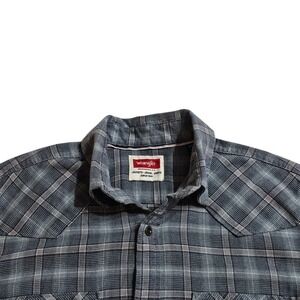 Wrangler Plaid‎ Western Shirt Small Mens Long Sleeve Button Up Cowboy Style